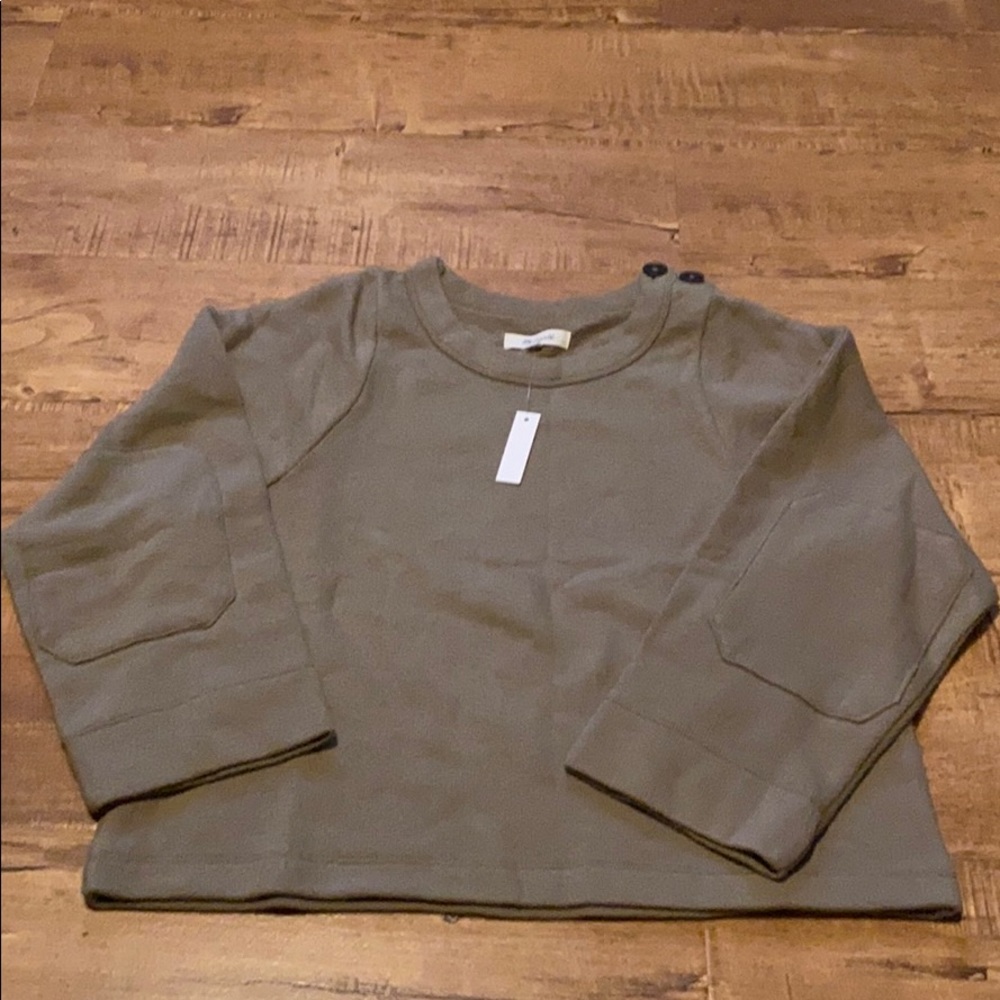 Madewell Shoulder Button Elbow-Patch -Army Green - image 3